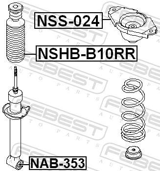 4535031020 Renault (RVI) Suporte de amortecedor traseiro