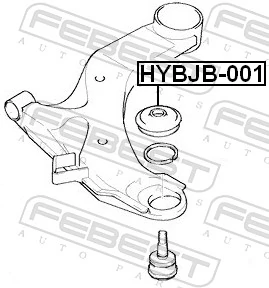 HYBJB001 Febest Bota de proteção de suporte esférico inferior