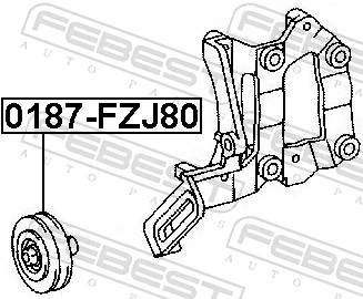 Rolo de reguladora de tensão da correia de transmissão Toyota Land Cruiser 80 J8