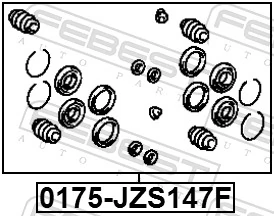  Kit de reparação de suporte do freio dianteiro Lexus IS sedan (USE20) (2007 - 2014) 