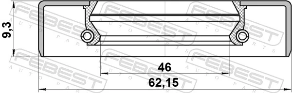 95GDY48620909X Febest Bucim de cubo traseiro
