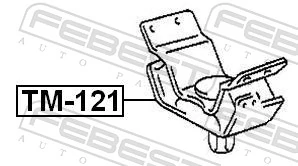 Coxim de transmissão (suporte da caixa de mudança) Toyota Land Cruiser PRADO ASIA J12