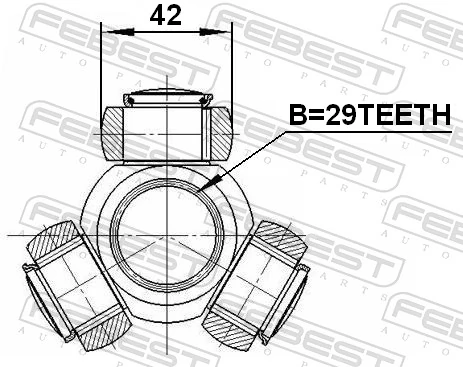 Junta homocinética interna, tripé para Fiat Ducato III 250