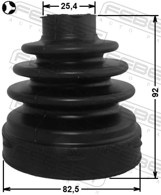 2715S80T Febest Bota de proteção interna de junta homocinética do semieixo dianteiro