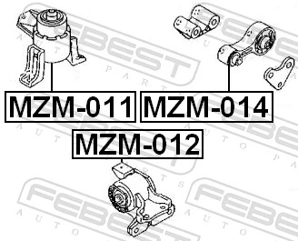 Coxim (suporte) traseiro de motor Mazda 6 carrinha (GY) (2002 - 2007) 