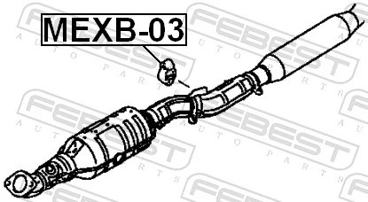 MEXB03 Febest Coxim de fixação do silenciador