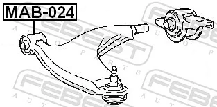 Bloco silencioso dianteiro do braço oscilante inferior Mitsubishi Lancer 3 C1V, C3V