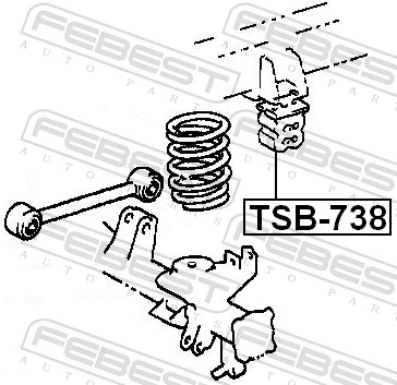 TSB738 Febest Pára-choque (grade de proteção) de amortecedor traseiro