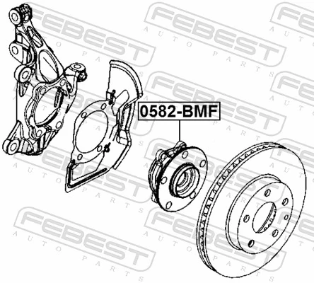0582BMF Febest Cubo dianteiro