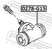 Cilindro traseiro do freio de rodas de trabalho 6001549706 Renault (RVI)