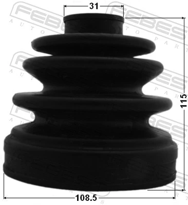 0415V75RR Febest Bota de proteção interna de junta homocinética do semieixo traseiro