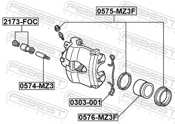 0542535 General Motors Kit de molas de fixação de sapatas de disco dianteiras
