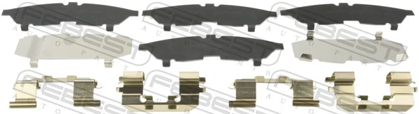  Kit de molas de fixação de sapatas de disco dianteiras Nissan Almera CLASSIC sedan (B10RS) (2006 - 2012) CLASSIC