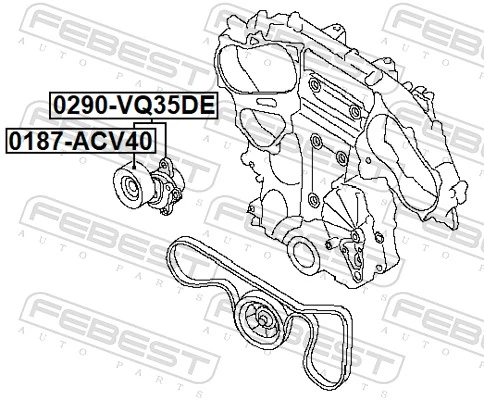Reguladora de tensão da correia de transmissão Nissan Altima L31 