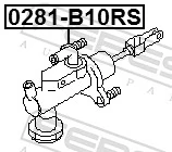 0281B10RS Febest Cilindro mestre de embraiagem