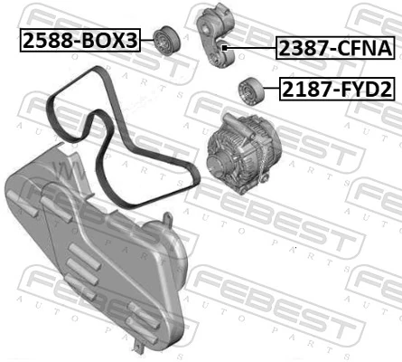  Rolo parasita da correia de transmissão Ford Transit VI сaixa (V347/8) (2006 - 2014) VI