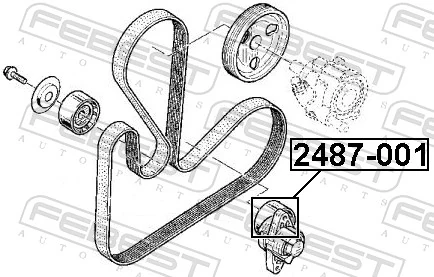 2487001 Febest Rolo de reguladora de tensão da correia de transmissão