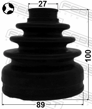 0415CW6LHT Febest Bota de proteção interna esquerda de junta homocinética do semieixo dianteiro