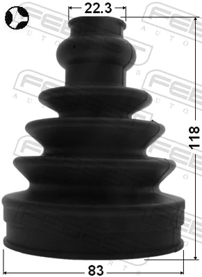 2715S60T Febest Bota de proteção interna de junta homocinética do semieixo dianteiro