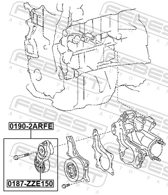 Reguladora de tensão da correia de transmissão Lexus RX 270/350/450H AGL10, GGL15, GYL15