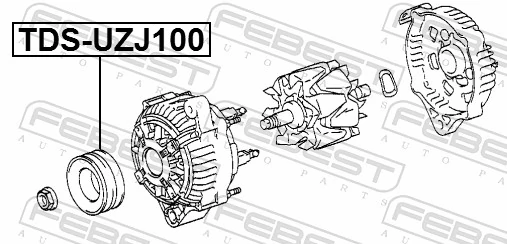Polia do gerador para Toyota Land Cruiser 100 J10