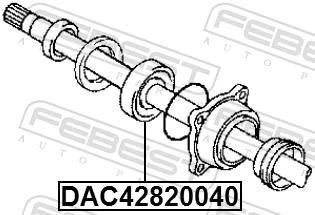DAC42820040 Febest Rolamento de cubo traseiro