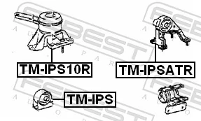 TMIPS10R Febest Coxim (suporte) direito de motor
