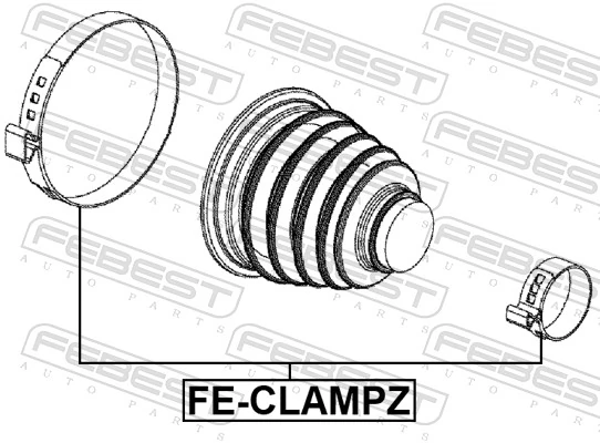 FECLAMPZ Febest Braçadeira da bota de proteção de junta homocinética, universal