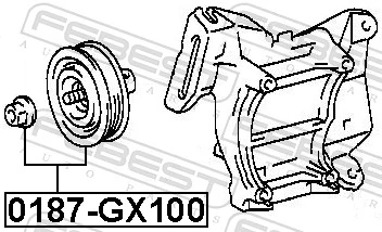 Rolo de reguladora de tensão da correia de transmissão Toyota Land Cruiser PRADO ASIA J12
