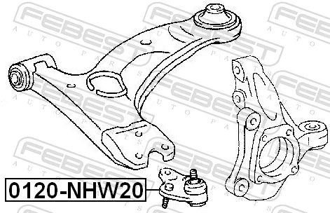  Suporte de esfera inferior Toyota Prius hatchback (NHW20) (2003 - 2009) 