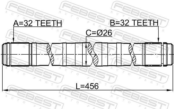 0312RD1LH Febest Coxim (suporte) esquerdo de motor