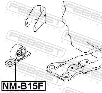 Coxim (suporte) dianteiro de motor Nissan Almera II N16
