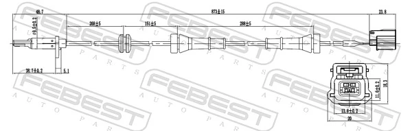 Sensor dianteiro de ABS Nissan Murano  Z51