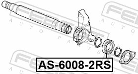 AS60082RS Febest Rolamento suspenso do semieixo dianteiro