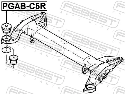 Bloco silencioso de viga traseira (de plataforma veicular) para Citroen C5 I DC