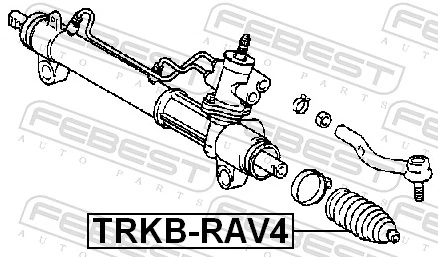  Bota de proteção do mecanismo de direção (de cremalheira) Toyota Corolla liftback (E10) (1992 - 1997) 