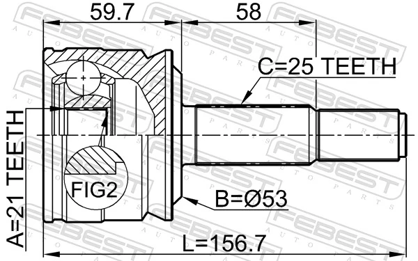 Junta homocinética externa dianteira Mitsubishi Colt 7 Z3