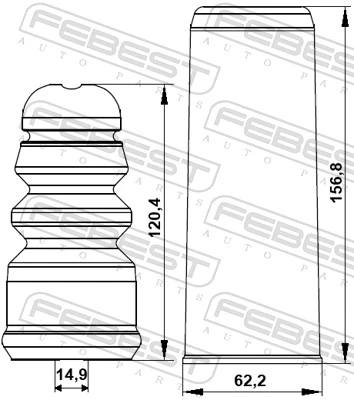 Pára-choque (grade de proteção) de amortecedor traseiro + bota de proteção Audi Q5  8RB