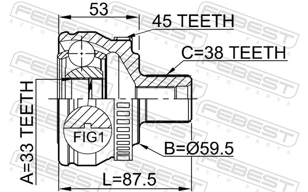 Junta homocinética externa dianteira Seat Exeo ST carrinha (3R5) (2009 - 2013) ST