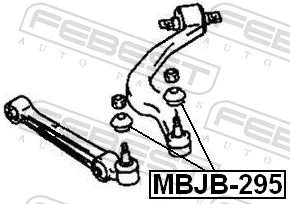 MBJB295 Febest Bota de proteção de suporte esférico inferior