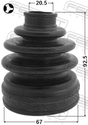 Bota de proteção interna de junta homocinética do semieixo dianteiro para Mitsubishi Colt VII Z3