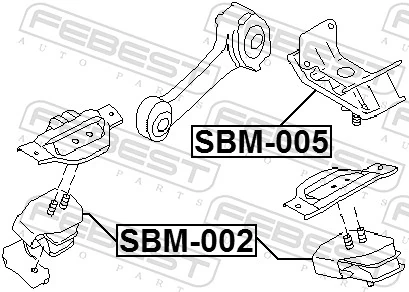  Coxim de transmissão (suporte da caixa de mudança) Subaru Legacy II sedan (BD, BG) (1994 - 1999) II