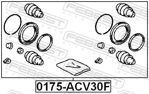 0175ACV30F Febest Kit de reparação de suporte do freio dianteiro