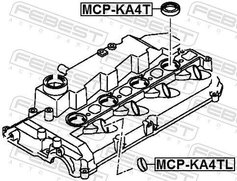 MN158385 Chrysler Vedante da tampa de válvulas de motor, anel