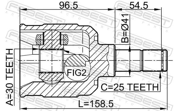 3817A004 Chrysler Junta homocinética interna dianteira