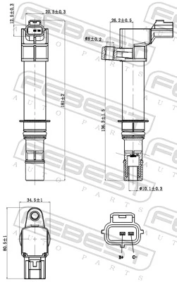 Bobina de ignição 56028138AE Mitsubishi