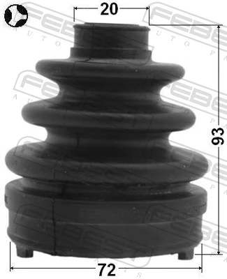  Bota de proteção interna de junta homocinética do semieixo dianteiro Subaru Forester II SUV (S11, SG) (2002 - 2007) II