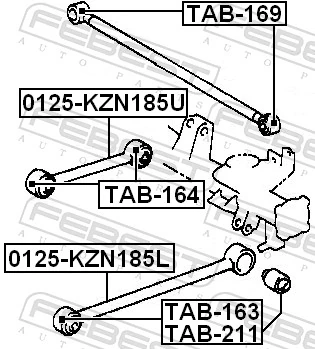 4870235070 Hyundai/Kia Bloco silencioso do braço oscilante inferior traseiro longitudinal