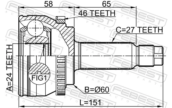 Junta homocinética externa dianteira Hyundai I30 preço, a partir de 39,37 USD