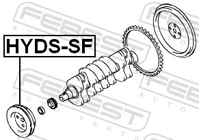 Polia de cambota para Hyundai Sonata IV EF
